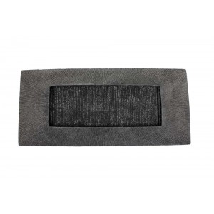 Cascata/Fonte Retangular Trabalhada Cinza Escuro c/ Led 32X7X73 cm