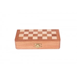 Jogo de Xadrez Magnético Dobrável em Madeira e Espuma 5x15x15 cm