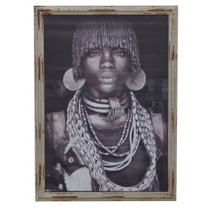 Quadro Decorativo de Fotografia c/ Moldura em Madeira 80X3X101 cm