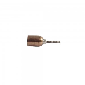 Puxador Metal Polido Rose Cilíndrico A1,9xL1,9xC2,5 cm