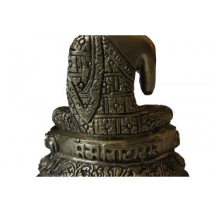 Estatua Retro Ornamental Buda Sentado Metal Bronze 13,75CM