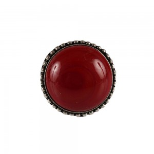 Puxador Decorativo Requinte Vermelho Cerâmica Detalhe Metal