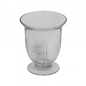 Vaso em Vidro Trabalhado c/ Base A10XD8,5 cm