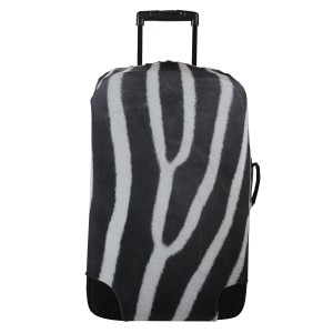 Capa de Mala em Poliéster e Elastano c/ Estampa Animal Print Zebra A75xL61 cm
