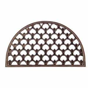 Capacho de Borracha Meia Lua Vazado 45x75 cm