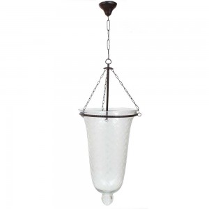 Pendente de Vidro Trabalhado Decorativo 24X24X38CM