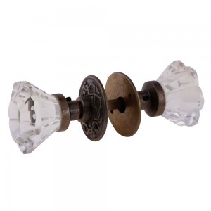 Maçaneta Vidro c/ Acabamento em Metal A17xD6 cm