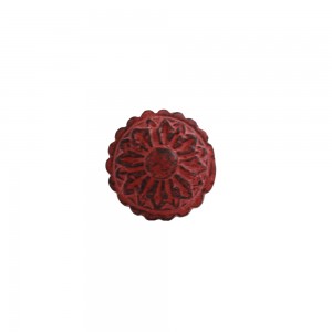 Puxador em Metal Circular Flor Rosé 3x4x4 cm