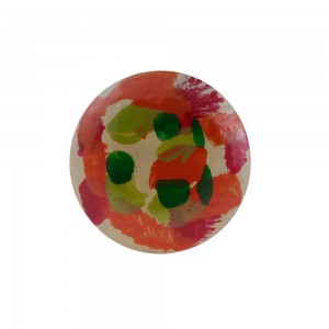 Puxador Madeira e Cerâmica Colorido 4X4X7CM