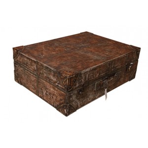 Maleta em Couro Antiga A21xC62xL45 cm