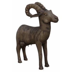 Estatua Animal Ovis de Madeira Grande 14x31X38CM
