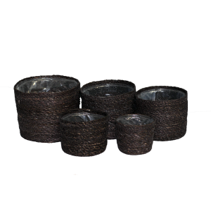 JG 5 Pcs Cesto Fibra Natural Cilindro  20X18CM