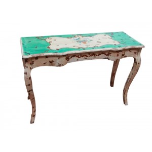 Aparador de Madeira Decorado Pássaro e Flor c/2 Gavetas Retrô A78xL116xP41 cm