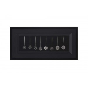 Quadro Decorativo  Flores Prata A40xC80xE3,5 cm