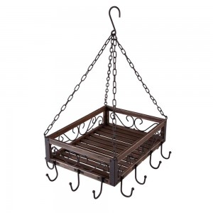 Suporte Vazado c/ Ganchos Metal 16,5X30X40 cm