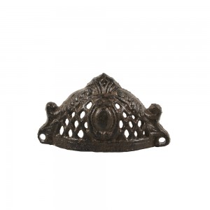 Puxador Vazado Concha Ferro 10,8X2,5X6 cm