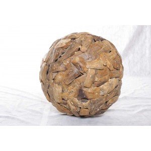 Bola Decorativa em Cascas de Madeira 100 cm