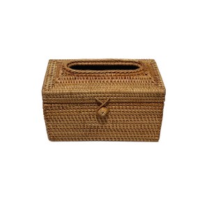 CAIXA DE RATTAN NATURAL 22 X 13 X 12 CM
