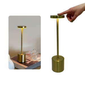 LUMINARIA  LED RECARREGAVEL TOUCH 34X8 DOURADA