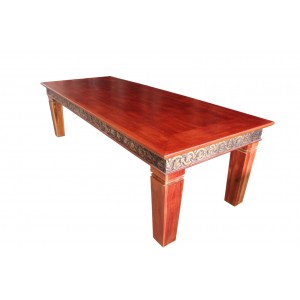 Mesa de Madeira Retangular c/ Detallhes 85x120x300 cm