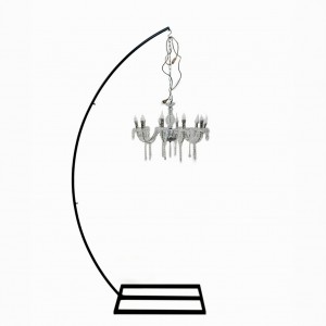 LUSTRE ACRILICO 6 BRACOS 110V COM HASTE DE FERRO