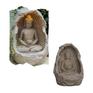 Fonte c/ Buda em Poliresina c/ Led 40X29X56 cm