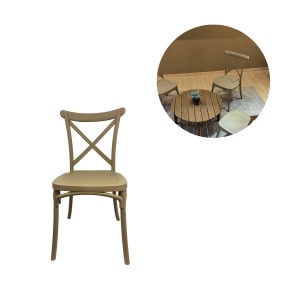 CADEIRA  DE JANTAR  BEGE EM POLIPROPILENO 88 X 48 X 44 CM